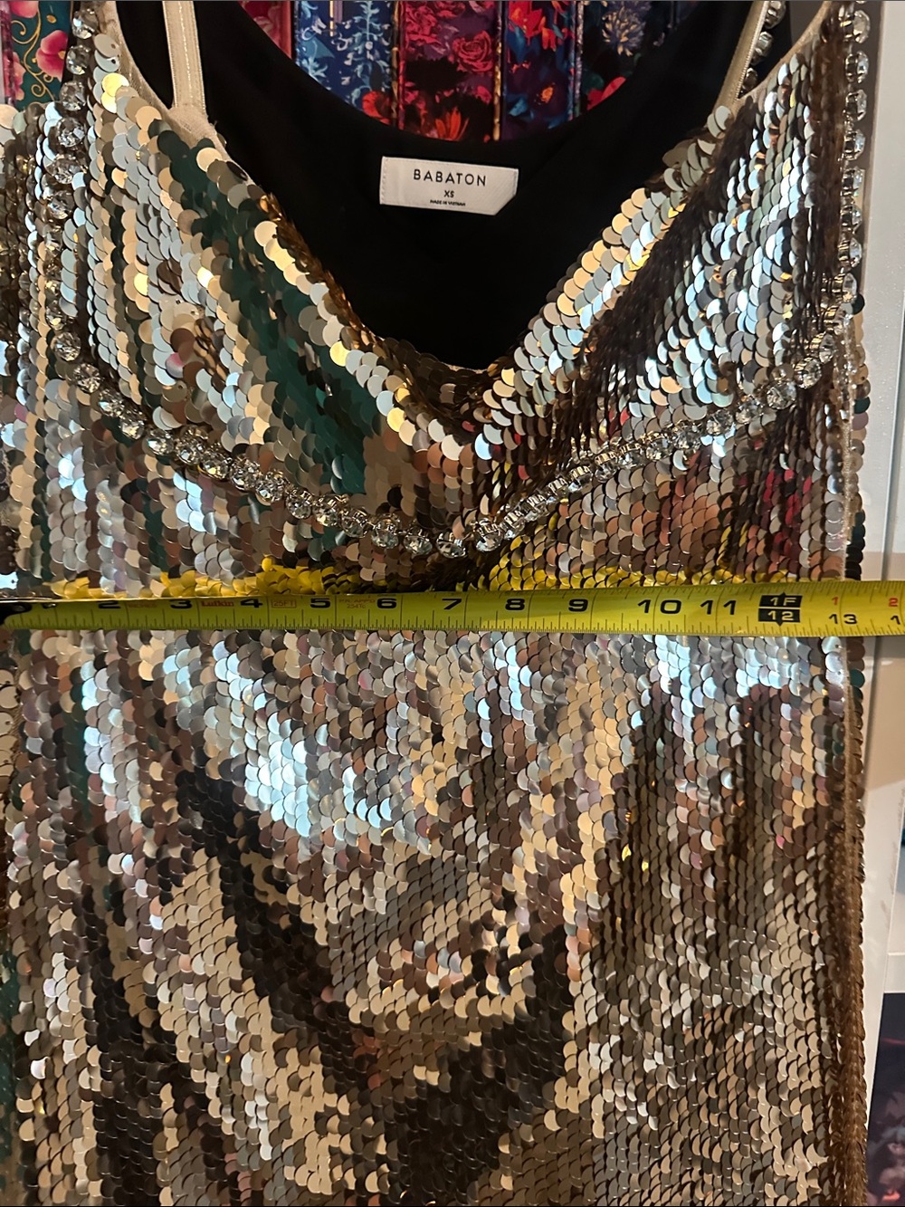 Retrofete Aderyn Gold Sequin Mini Dress - Picture 6 of 7
